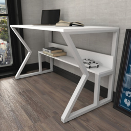 Decorotika Wake Single Shelf Computer Desk White - Size: 72.8 x 120 x 60cm - Wilko - thumbnail 5