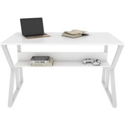 Decorotika Wake Single Shelf Computer Desk White - Size: 72.8 x 120 x 60cm - Wilko - thumbnail 3