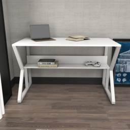 Decorotika Wake Single Shelf Computer Desk White - Size: 72.8 x 120 x 60cm - Wilko - thumbnail 7