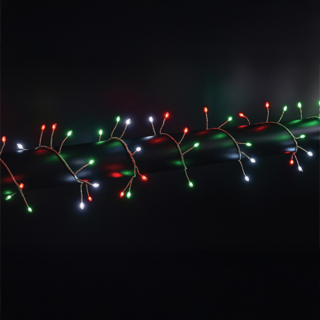 Xmas Haus RGB Micro Seed LED Multifunction Silver Cable Cluster Light 15m - Size: 1500 x 50 x 50cm - Wilko - image 1