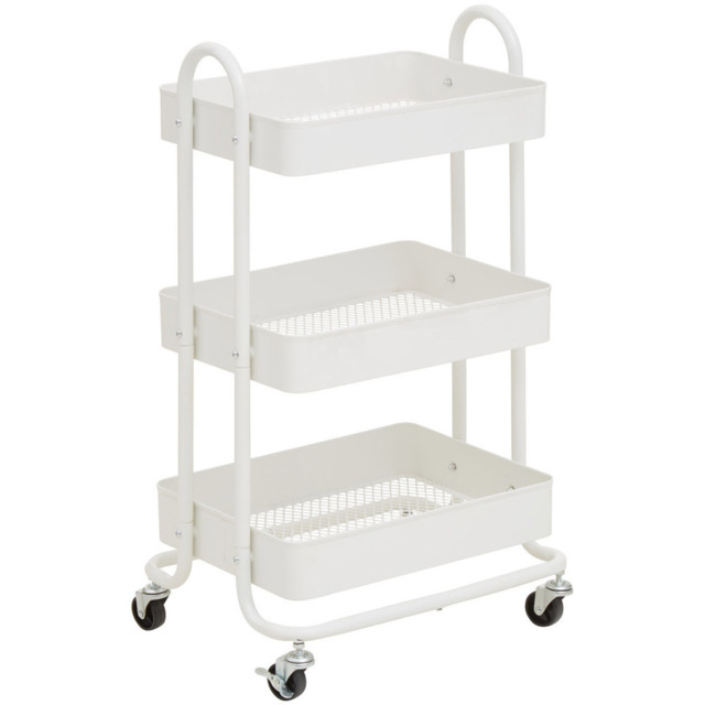 Acero 3-Tier White Trolley - Size: 3 Tier - Premier Housewares - Wilko - image 1
