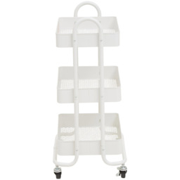 Acero 3-Tier White Trolley - Size: 3 Tier - Premier Housewares - Wilko - thumbnail 4
