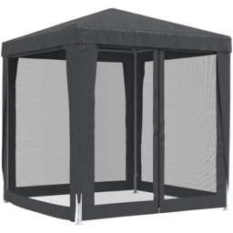 vidaXL 2 x 2m Anthracite Party Tent with 4 Mesh Sidewalls - Grey - Wilko - thumbnail 6
