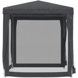 vidaXL 2 x 2m Anthracite Party Tent with 4 Mesh Sidewalls - Grey - Wilko - thumbnail 5