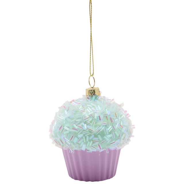 The Seasonal Gift Co Cupcake Hanging Tree Decoration 18cm - Size: 18 x 7.5 x 7.5cm - Turquoise - Wilko - image 1