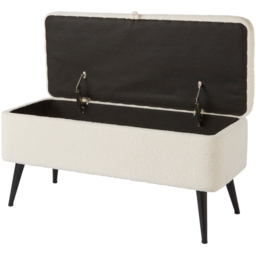 GFW Lola Cream Soft Boucle Ottoman Storage - Size: 44 x 91 x 38cm - Wilko - thumbnail 5