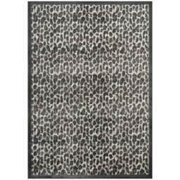Mayfair Living Room Area Rug Metallic Sheen Contemporary Modern Leopard Design - Black 120cm x 170cm - Size: 170 x 120 x 0.7cm - Desire Rugs - Wilko - thumbnail 1