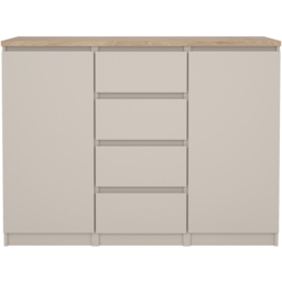 Florence Naia 2 Door 4 Drawer Cashmere Jackson Hickory Sideboard - Size: 90.7 x 120.8 x 50cm - Brown - Furniture To Go - Wilko - thumbnail 4