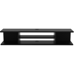 Decorotika Pivot 4 Shelf Black Floating TV Unit - Size: 23.2 x 120 x 29.5cm - Wilko - thumbnail 5