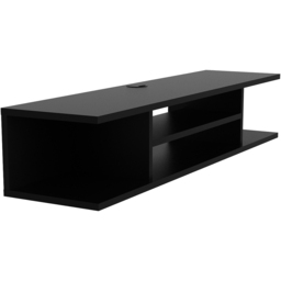 Decorotika Pivot 4 Shelf Black Floating TV Unit - Size: 23.2 x 120 x 29.5cm - Wilko - thumbnail 6