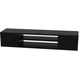 Decorotika Pivot 4 Shelf Black Floating TV Unit - Size: 23.2 x 120 x 29.5cm - Wilko - thumbnail 7