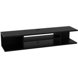 Decorotika Pivot 4 Shelf Black Floating TV Unit - Size: 23.2 x 120 x 29.5cm - Wilko - thumbnail 3