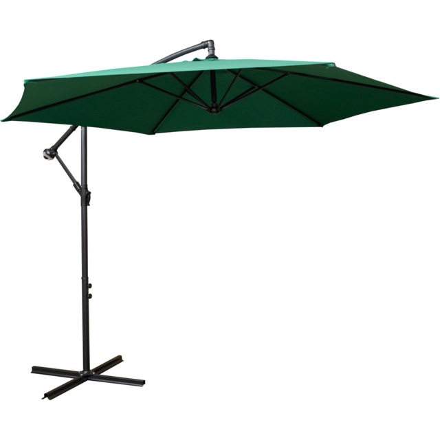 Samuel Alexander Green Hanging Cantilever Banana Parasol with Cover 3m - Wilko - image 1
