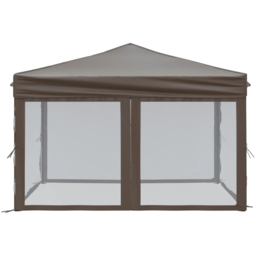 vidaXL 3 x 3m Taupe Foldable Party Tent - Brown - Wilko - thumbnail 5