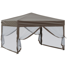 vidaXL 3 x 3m Taupe Foldable Party Tent - Brown - Wilko - thumbnail 4