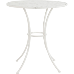 Charles Bentley 2 Seater Antique White Rustic Metal Leaf Pattern Foldable Garden Bistro Set - Wilko - thumbnail 5