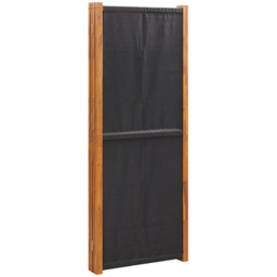 vidaXL Black Wooden 5 Panel Room Divider 350 x 180cm - Size: 5 Panels - Wilko - thumbnail 5