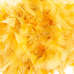 Happy Homewares Small Ochre Feather Decorated Pendant Shade - Size: 20 x 25 x 25cm - Yellow - Wilko - thumbnail 4