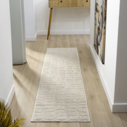 Desire Rugs Isabella Cream Embossed Cobble Rug 60 x 220cm - Wilko - thumbnail 3