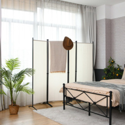 Costway White 4 Panel Wall Privacy Screen - Size: 220 x 51 x 173cm - Wilko - thumbnail 3