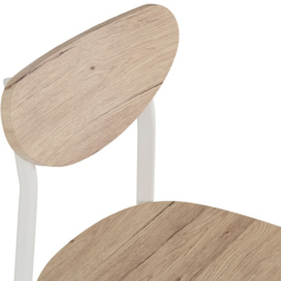 Seconique Riley 4 Seater Large Dining Set Light Oak Effect Veneer and White - Wilko - thumbnail 5