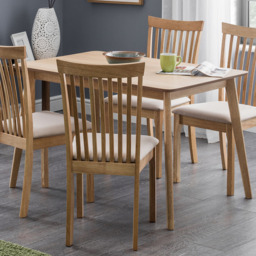 Julian Bowen 4 Seater Boden Oak Veneer Rectangular Table - Wood - Wilko - thumbnail 1