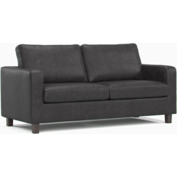 York 5 Seater Black Faux Leather Sofa Suite - Wilko - thumbnail 4