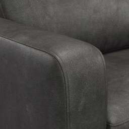 York 5 Seater Black Faux Leather Sofa Suite - Wilko - thumbnail 6
