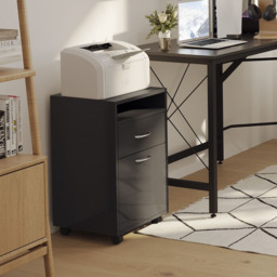 Portland Single Door Single Drawer Black Printer Stand - Size: 40 x 35 x 60cm - Wilko - thumbnail 5