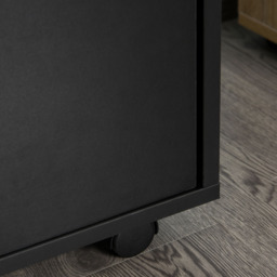 Portland Single Door Single Drawer Black Printer Stand - Size: 40 x 35 x 60cm - Wilko - thumbnail 4