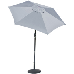 GardenKraft Grey Crank and Tilt Parasol 2m - Wilko