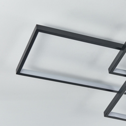 Living and Home 35 inch Rectangular Semi-Flush Ceiling Light Black - Size: 9 x 110 x 50cm - Wilko - thumbnail 5