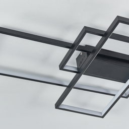 Living and Home 35 inch Rectangular Semi-Flush Ceiling Light Black - Size: 9 x 110 x 50cm - Wilko - thumbnail 6
