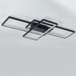 Living and Home 35 inch Rectangular Semi-Flush Ceiling Light Black - Size: 9 x 110 x 50cm - Wilko - thumbnail 7