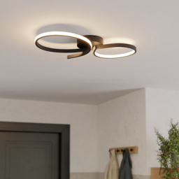 EGLO Serpins Black Aluminium and Steel Modern Ceiling Light - Size: 7.5 x 34 x 60cm - Wilko - thumbnail 3