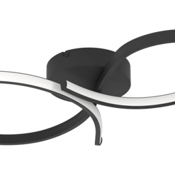 EGLO Serpins Black Aluminium and Steel Modern Ceiling Light - Size: 7.5 x 34 x 60cm - Wilko - thumbnail 4
