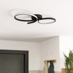 EGLO Serpins Black Aluminium and Steel Modern Ceiling Light - Size: 7.5 x 34 x 60cm - Wilko - thumbnail 5