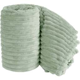 Velosso Bellissima Sage Plush Throw 200 x 240cm - Size: 200 x 240 x 1cm - Wilko - thumbnail 1