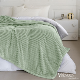 Velosso Bellissima Sage Plush Throw 200 x 240cm - Size: 200 x 240 x 1cm - Wilko - thumbnail 5