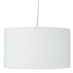 Geometric Drum Shade - White/20cm/300g - Wilko