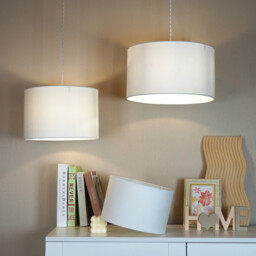 Geometric Drum Shade - White/20cm/300g - Wilko - thumbnail 6