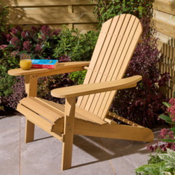 Rowlinson Sandown Adirondack Chair - Size: 93.5 x 77 x 89cm - Brown - Wilko - thumbnail 1