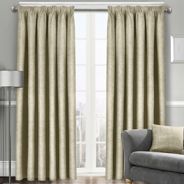 Velosso Westwood Latte Tape Top Curtains168 x 183cm - Size: W 168 x D 183cm - Cream - Wilko - image 1
