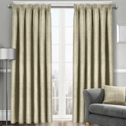 Velosso Westwood Latte Tape Top Curtains168 x 183cm - Size: W 168 x D 183cm - Cream - Wilko