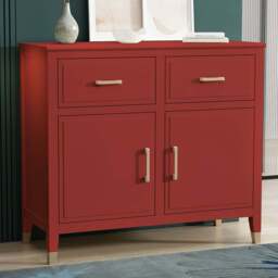Palazzi 2 Doors 2 Drawers Red Sideboard - Size: 40 x 95 x  85cm - Wilko