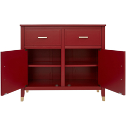 Palazzi 2 Doors 2 Drawers Red Sideboard - Size: 40 x 95 x  85cm - Wilko - thumbnail 6