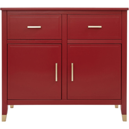Palazzi 2 Doors 2 Drawers Red Sideboard - Size: 40 x 95 x  85cm - Wilko - thumbnail 4