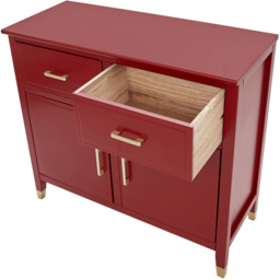Palazzi 2 Doors 2 Drawers Red Sideboard - Size: 40 x 95 x  85cm - Wilko - thumbnail 7