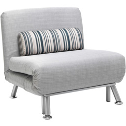 Portland Single Seater Grey Foldable Sofa Bed - Wilko - thumbnail 3