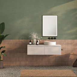 Sorrelis Lior Black Frame Tunable LED Mirror 70 x 50cm - Size: 50 x 50 x 3.2cm - Wilko - thumbnail 3